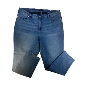 Talbots Slim Ankle Jeans Womens Blue Denim High Rise Stretch Plus Size 20W